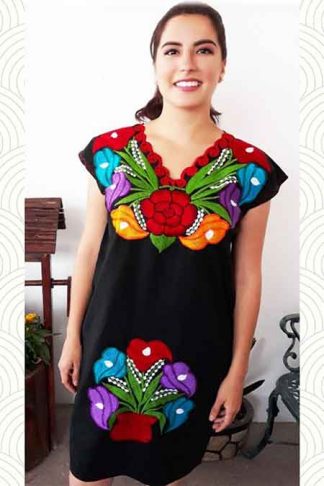 Fino Vestido Artesanal Negro D